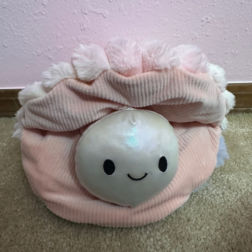 Linzy Toys Fuzzy Pal Sea Animals Clam Oyster Pearl Plush Stuffed Toy 10"